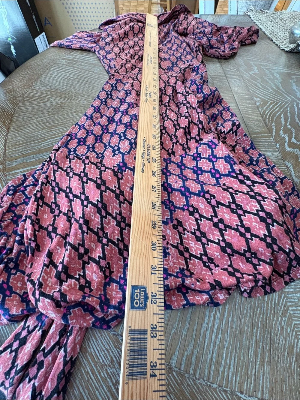 Free People Rhetta Rusty Rose Multi Print Mini Wrap Dress- Size XS